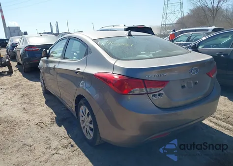 2012 Hyundai Elantra Gls from USA, damaged, VIN 5NPDH4AE2CH066827